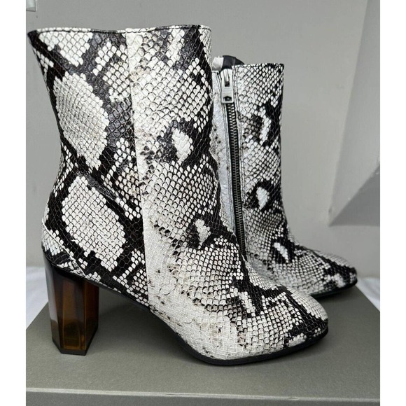 NWB AllSaints Womens 9M Roka Zip Boot Calf Snake P Shoes Python - Picture 6 of 10
